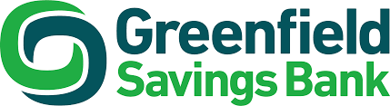 Greenfield Savings Bank written in green lettering